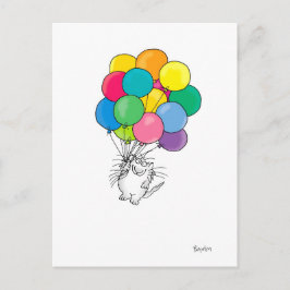 Cartão postal CAT WITH BALLOONS de Sandra Boynton