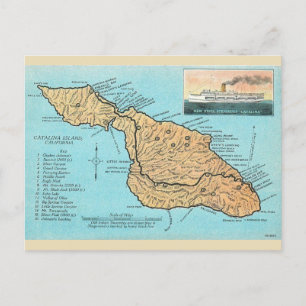Cartão Postal Catalina Island Antiga 