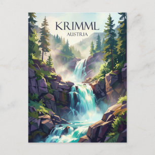 Cartão Postal Cataratas de Krimml Áustria