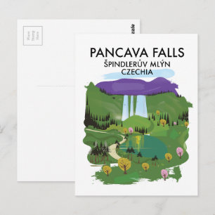 Cartão Postal Cataratas de Pancava Špindlerův Mlýn, República Tc