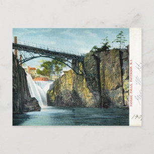 Cartão Postal Cataratas de Passaic, Paterson NJ 1907 vintage