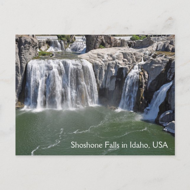 Cartão Postal Cataratas de Shoshone em Idaho EUA (Frente)