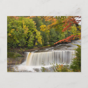 Cartão Postal Cataratas de Tahquamenon no Outono
