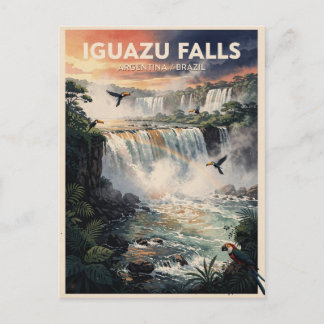 Cartão Postal Cataratas do Iguaçu Argentina Brasil Vintage