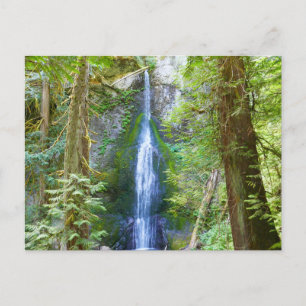 Cartão Postal Cataratas Marymere I no Parque Nacional Olímpico