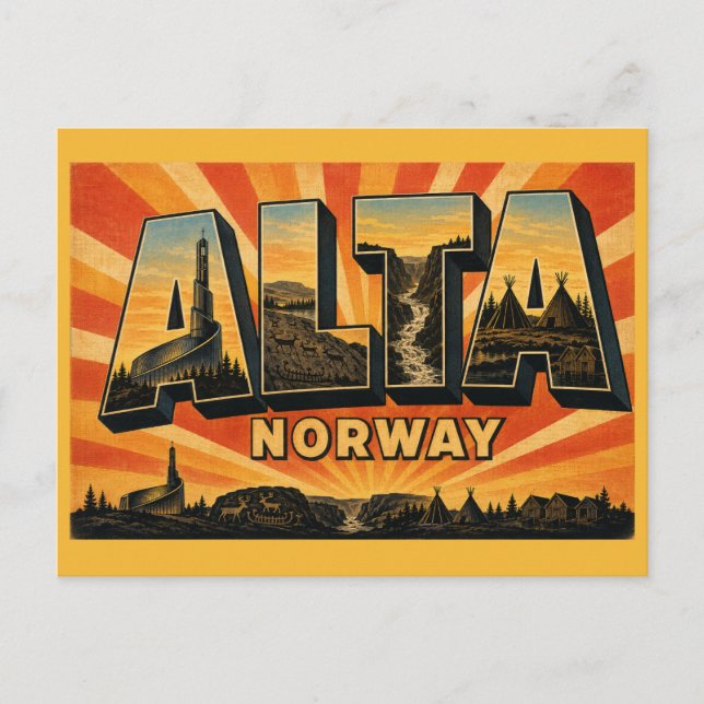 Cartão Postal Catedral Alta Noruega (Frente)