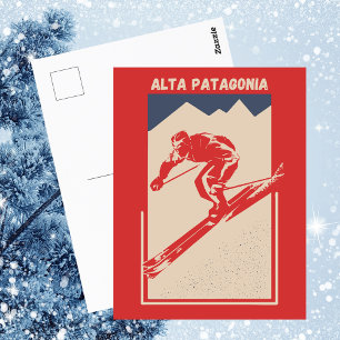 Cartão Postal Catedral Alta Patagonia Argentina Ski Resort Retro