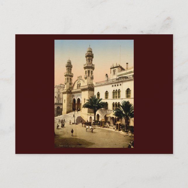 Cartão Postal Catedral Argel Argélia (Frente)
