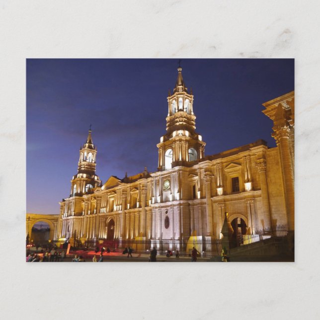 Cartão Postal Catedral Basílica de Arequipa, Peru (Frente)