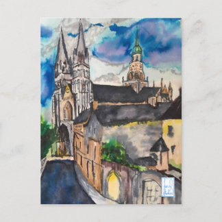 Cartão Postal Catedral Bayeux França