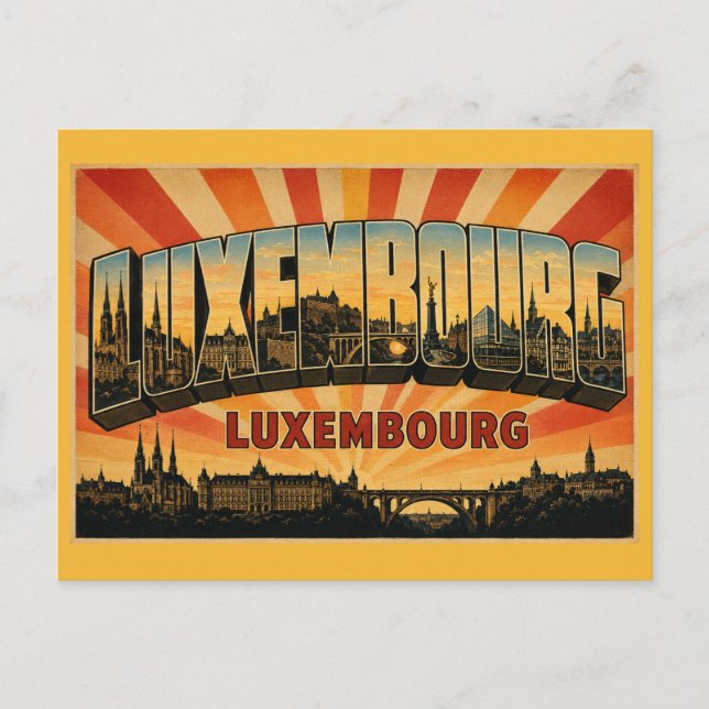 Cartão Postal Catedral da Cidade de Luxemburgo (Frente)