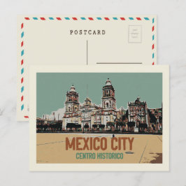 Cartão Postal Catedral da Cidade do México, centro histórico, Mé