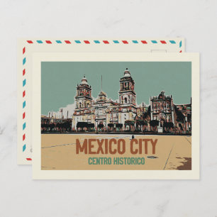 Cartão Postal Catedral da Cidade do México, centro histórico, Mé