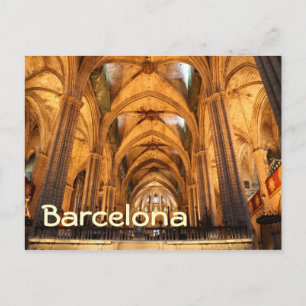 Cartão Postal Catedral da Santa Cruz e Eulalia Santo