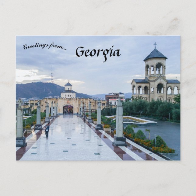 Cartão Postal Catedral da Santa Trindade em Tbilisi Georgia (Frente)