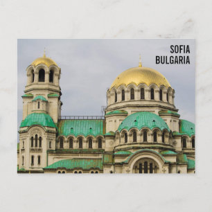 Cartão Postal Catedral de Aleksandr Nevskij em Sófia, Bulgária