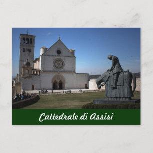 Cartão Postal Catedral de Assisi (italiana: Cattedrale di Assisi