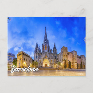 Cartão Postal Catedral de Barcelona, Barcelona, Espanha