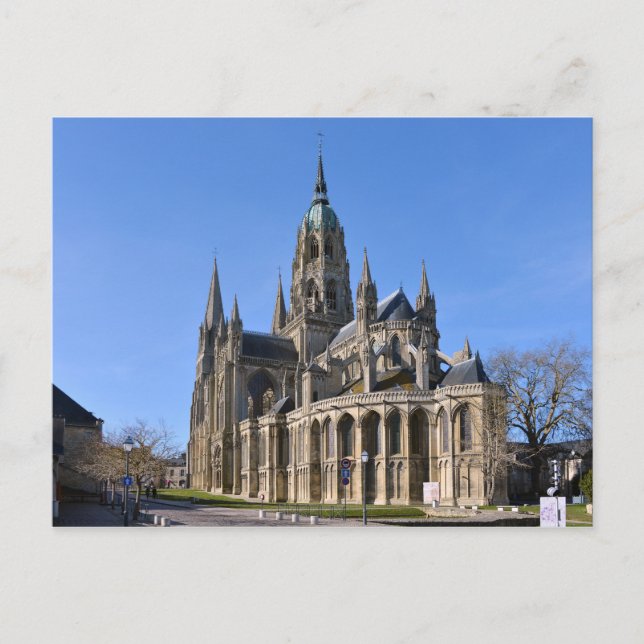 Cartão Postal Catedral de Bayeux na França (Frente)