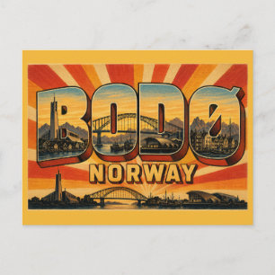 Cartão Postal Catedral de Bodø Noruega