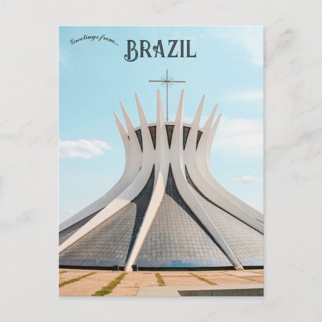 Cartão Postal Catedral de Brasília no Brasil (Frente)