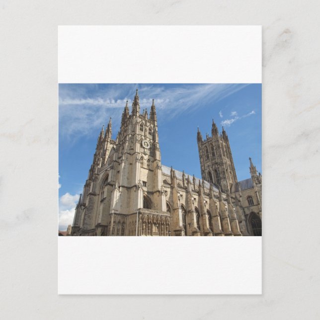 Cartão Postal Catedral de Cantuária Kent Inglaterra (Frente)