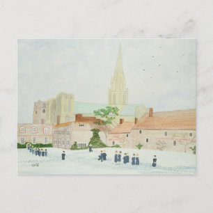 Cartão Postal Catedral de Chichester e Coro Visitante