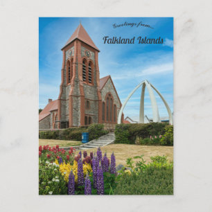 Cartão Postal Catedral de Christ Church Stanley Ilhas Falkland