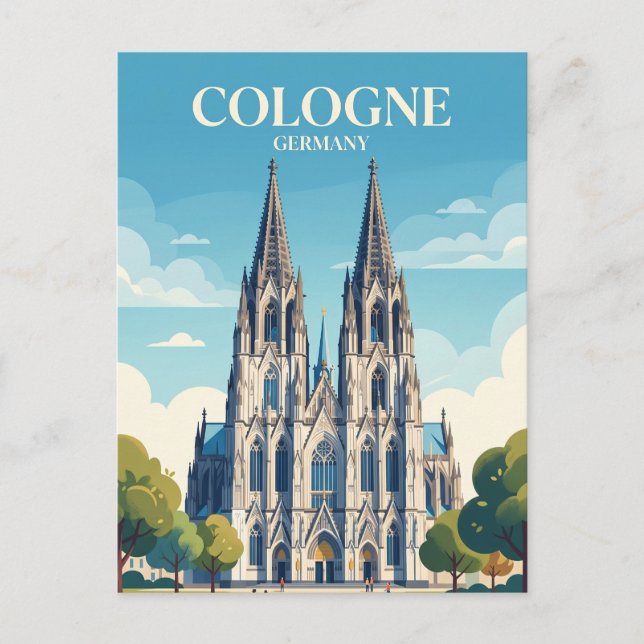 Cartão Postal Catedral de Colônia Alemanha (Frente)