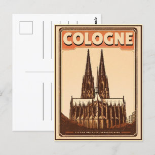Cartão Postal Catedral de Colônia, Colónia Alemanha férias