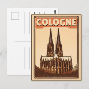 Cartão Postal Catedral de Colônia, Colónia Alemanha férias