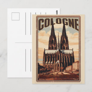 Cartão Postal Catedral de Colônia, feriado alemão de Colônia