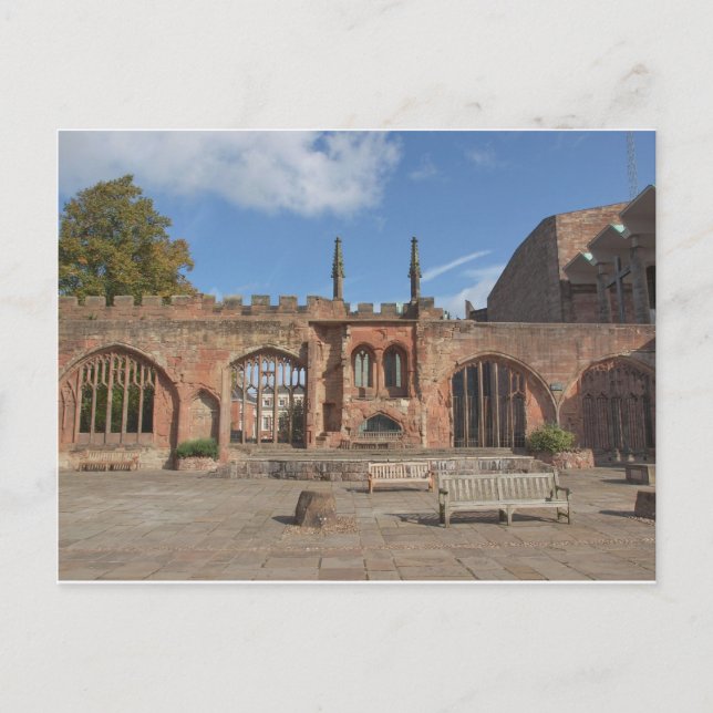 Cartão Postal Catedral de Coventry (Frente)