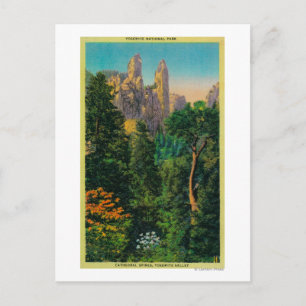 Cartão Postal Catedral de Espires e Vale de Yosemite