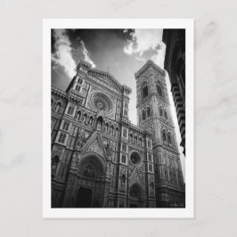 Cartão Postal Catedral de Florença, Preta e Branca