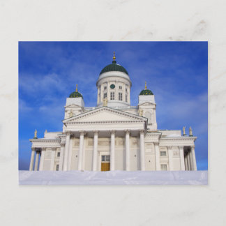 Cartão Postal Catedral de Helsinque Tuomiokirkko no Inverno Cart