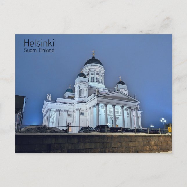 Cartão Postal Catedral de Helsínquia (Frente)
