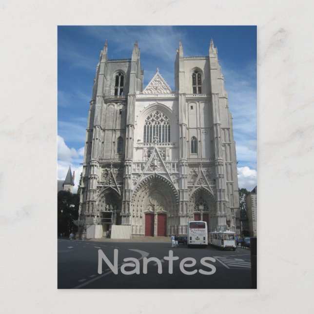 Cartão Postal Catedral de Nantes (Frente)