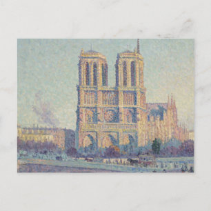 Cartão Postal Catedral de Notre Dame Paris França Pintura Clássi