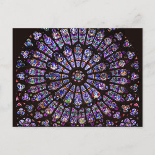 Cartão Postal Catedral de Notre Dame, Rosa de Paris