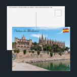 Cartão Postal Catedral de Palma de Maiorca e Almudaina<br><div class="desc">La Seu,  Catedral dos Papais noeis Maria de Palma,  e Palácio Real de La Almudaina - Palma de Maiorca,  Ilhas Baleares,  Espanha</div>