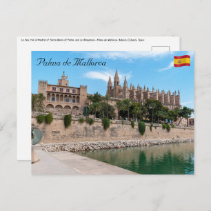 Cartão Postal Catedral de Palma de Maiorca e Almudaina