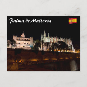 Cartão Postal Catedral de Palma de Maiorca e Palácio de Almudain