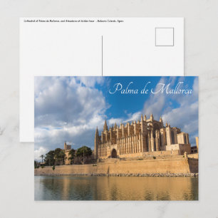 Cartão Postal Catedral de Palma de Mallorca na Hora Dourada