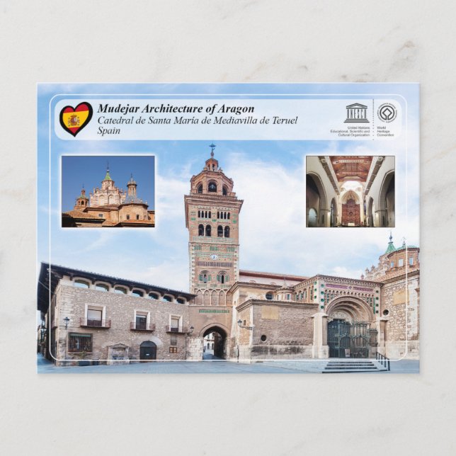 Cartão Postal Catedral de Papais noeis María de Mediavilla de Te (Frente)