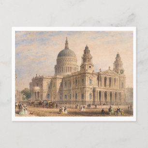 Cartão Postal Catedral de Paul em Londres, Inglaterra, Vintage
