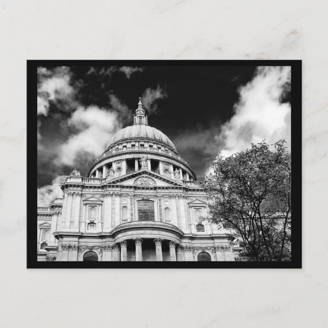 Cartão Postal Catedral de Paul, Igrejas Inglesas, Londres (Frente)