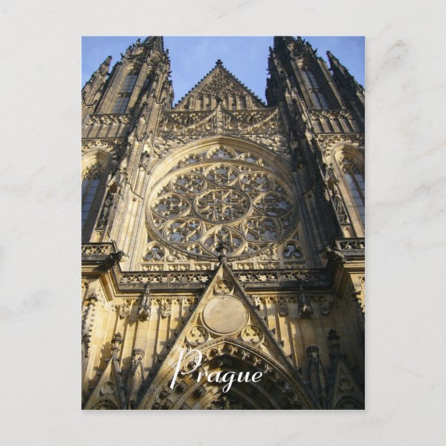 Cartão Postal catedral de praga (Frente)