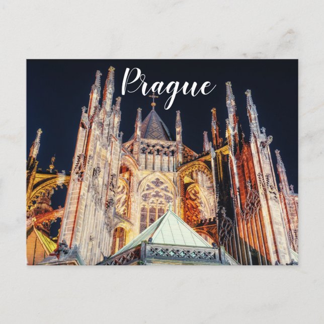 Cartão Postal Catedral de Praga Santos Vitus (Frente)