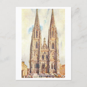 Cartão Postal Catedral de Regensburg Antiga